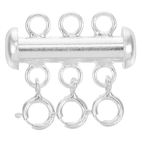 NOLITOY Silberne Perlen Halskettenverschluss Mehrreihiger Schmuck Verbinder Flexibel Für Multistrang Armbänder Fußkettchen Und Halsketten Verwicklungsfrei NOLITOY Silberne Perlen Halskettenverschluss Mehrreihiger Schmuck Verbinder Flexibel Für Multistrang Armbänder Fußkettchen Und Halsketten Verwicklungsfrei von NOLITOY