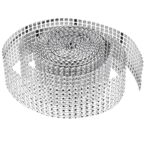 NOLITOY Silbernes Strassband Mesh rhinestone Ribbon Roll Funkelndes Verschleißfestes Dekoband für Kostümzubehör Hochzeit Party Vielseitige Schmuckverzierung NOLITOY Silbernes Strassband Mesh rhinestone Ribbon Roll Funkelndes Verschleißfestes Dekoband für Kostümzubehör Hochzeit Party Vielseitige Schmuckverzierung von NOLITOY