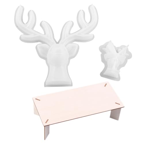 NOLITOY Silikonform Antlers Molds für DIY Handwerk Flexible und Transparente Gießform mit Großem und Kleinem Geweih Langlebig für Desktop dekoration und Kreative Bastelprojekte von NOLITOY