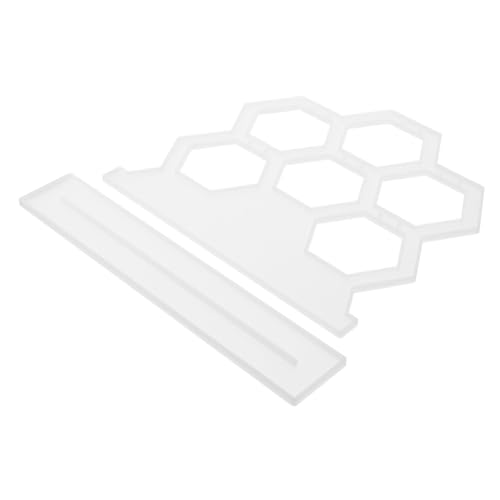 NOLITOY Silikonform Ohrringhalter DIY Epoxidharz Gießform Sechseck Schmuck Organizer Form Langlebig und Sicher für Kreative Handwerksprojekte von NOLITOY