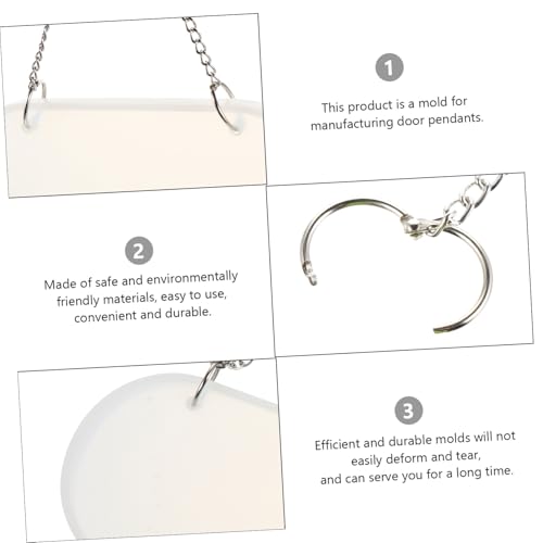 NOLITOY Silikonform Oval Türschild Bastelset Transparent Wiederverwendbar Weich Strapazierfähig DIY Epoxidharz Anhänger Dekoration mit Kette für Heim Geschäftsschilder von NOLITOY