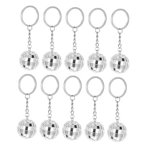 NOLITOY Spiegel Disco Ball Schlüsselanhänger Multifunktionale Taschenanhänger Für Weihnachtsbaumdekoration Und Partys Silberne Disco Kugeln NOLITOY Spiegel Disco Ball Schlüsselanhänger Multifunktionale Taschenanhänger Für Weihnachtsbaumdekoration Und Partys Silberne Disco Kugeln von NOLITOY