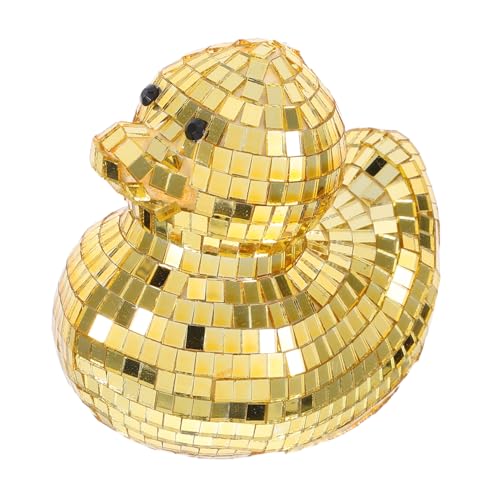 NOLITOY Spiegelnde Disco Ente Dekorative Glasfigur Goldfarben Kreative Heimdekoration Trendiges Party Accessoire Stilvolles Wohnaccessoire Geschenkidee NOLITOY Spiegelnde Disco Ente Dekorative Glasfigur Goldfarben Kreative Heimdekoration Trendiges Party Accessoire Stilvolles Wohnaccessoire Geschenkidee von NOLITOY
