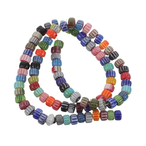 NOLITOY Strang Gestreifte Glasperlen Bunte Lose Glas-kürbisperlen für Schmuckherstellung Runde Kleine Perlen für Armband und Halskette DIY Bastelperlen für Schmuckanfänger und Profis NOLITOY Strang Gestreifte Glasperlen Bunte Lose Glas-kürbisperlen für Schmuckherstellung Runde Kleine Perlen für Armband und Halskette DIY Bastelperlen für Schmuckanfänger und Profis von NOLITOY