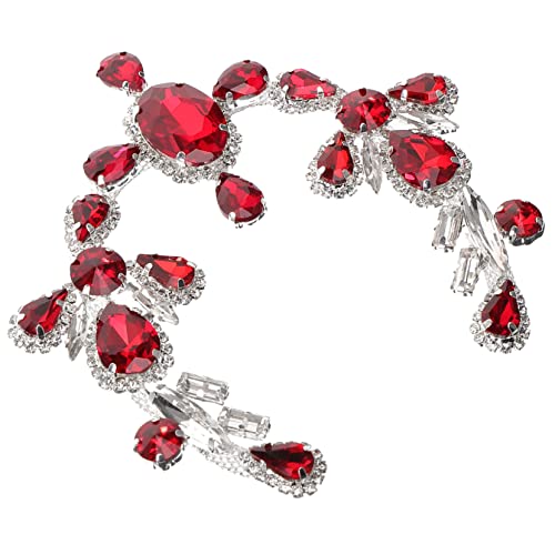 NOLITOY Strass Applikation Patches Glitzernde Kristall Dekoration für Kleidung und Schuhe DIY Modeschmuck Kette Handgemacht zum Aufnähen oder Aufkleben von NOLITOY