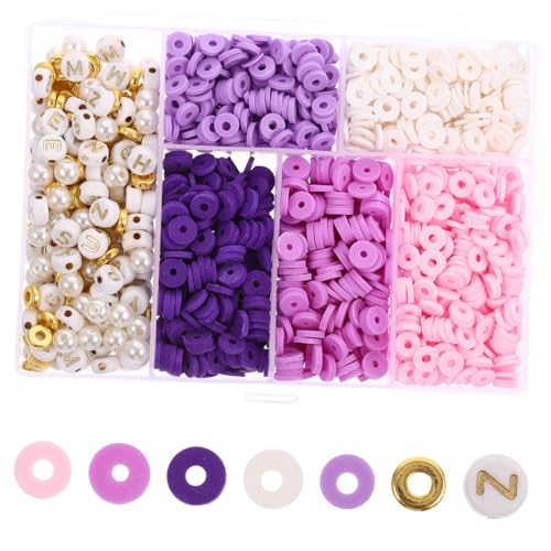 NOLITOY Teiliges Clay Beads Armband Bastelset mit Flachen Polymerperlen Geruchloses Sicheres Tonperlen Kit für DIY Schmuckherstellung Inklusive Aufbewahrungsbox für Familien und NOLITOY Teiliges Clay Beads Armband Bastelset mit Flachen Polymerperlen Geruchloses Sicheres Tonperlen Kit für DIY Schmuckherstellung Inklusive Aufbewahrungsbox für Familien und von NOLITOY