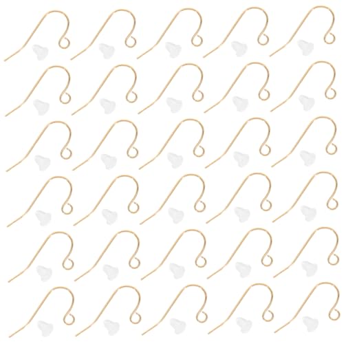 NOLITOY Teiliges DIY Ohrschmuck V-förmige Metall Ohrhaken mit Ohrstoppern Hautfreundlich Komfortabel für Ohrring Herstellung und Ohrringe Basteln von Schmuckliebhabern von NOLITOY