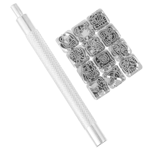 NOLITOY Teiliges Lederstempel mit Mustern Zinklegierung Metallstempel für DIY Lederhandwerk Griff Einfach zu Montieren Geeignet für Schlüsselanhänger Gürtel und Lesezeichen NOLITOY Teiliges Lederstempel mit Mustern Zinklegierung Metallstempel für DIY Lederhandwerk Griff Einfach zu Montieren Geeignet für Schlüsselanhänger Gürtel und Lesezeichen von NOLITOY