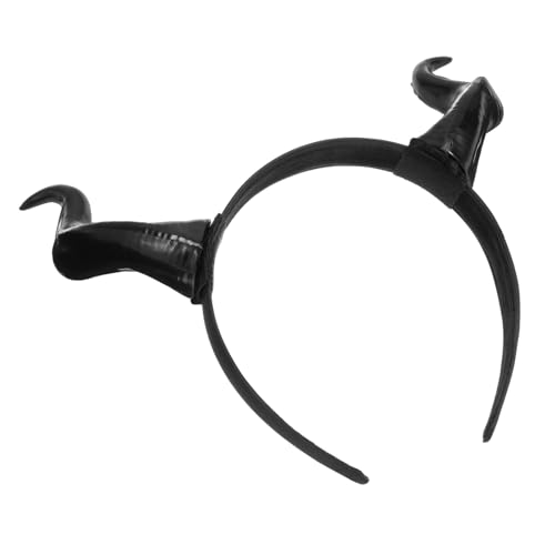 NOLITOY Teufelshörner Haarreif Halloween Haarreifen Cosplay Hörner für Damen Herren Teens Karneval Bühnenperformance Party Kostüm Zubehör Schwarz von NOLITOY