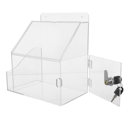 NOLITOY Transparente Acryl Spendenbox mit Schloss Vielseitiger Karten und Einwurfbehälter für Wohltätigkeit Abstimmungen und Feedback Kompakte Sichere Vorschlags und Wahlurne für Büro und NOLITOY Transparente Acryl Spendenbox mit Schloss Vielseitiger Karten und Einwurfbehälter für Wohltätigkeit Abstimmungen und Feedback Kompakte Sichere Vorschlags und Wahlurne für Büro und von NOLITOY