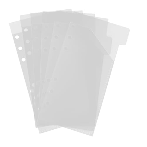 NOLITOY Transparentes Binder Pocket aus Robustem Kunststoff Teiliges Organizer Zubehör für Bargeldumschläge Sparbuch und Dokumente Wasserabweisend und Praktisch für Büro und Schule von NOLITOY
