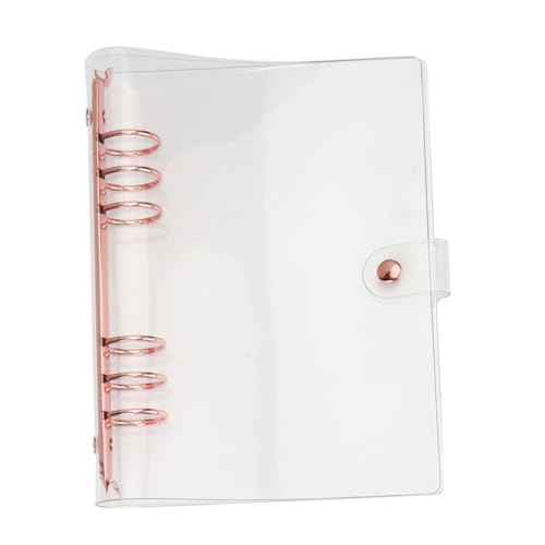 NOLITOY Transparentes PVC Six Rings Ringbuch mit Löchern Kreatives Flexibles Notizbuchcover Vielseitiger Organizer für Büro und Studium Roségoldener Schutz für Lose NOLITOY Transparentes PVC Six Rings Ringbuch mit Löchern Kreatives Flexibles Notizbuchcover Vielseitiger Organizer für Büro und Studium Roségoldener Schutz für Lose von NOLITOY
