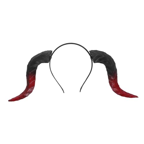 NOLITOY Verstellbares Leichtes Bull Horns Halloween Haarreif mit Abnehmbaren Schwarzen und Roten Hörnern Elastisches Kopfband für Karneval Cosplay Party und Festtagskostüme NOLITOY Verstellbares Leichtes Bull Horns Halloween Haarreif mit Abnehmbaren Schwarzen und Roten Hörnern Elastisches Kopfband für Karneval Cosplay Party und Festtagskostüme von NOLITOY