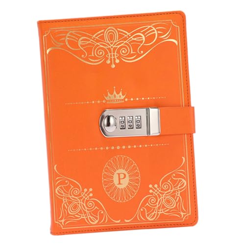 NOLITOY Vintage PU Notizbuch mit Zahlenschloss Abschließbares Tagebuch Journal Notepad Orange Cover Blanko Blätter für Schreiben Zeichnen für Reisen und Alltagsschutz NOLITOY Vintage PU Notizbuch mit Zahlenschloss Abschließbares Tagebuch Journal Notepad Orange Cover Blanko Blätter für Schreiben Zeichnen für Reisen und Alltagsschutz von NOLITOY