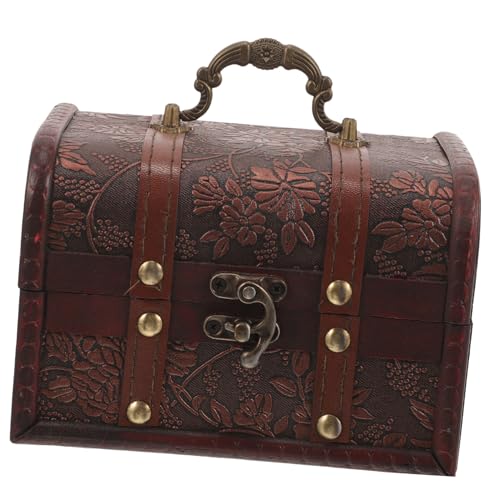 NOLITOY Vintage Schmuckschatulle aus Holz mit Schloss Geräumige Kleine Aufbewahrungsbox für Schmuck Retro Schatzkiste als Organizer und Dekorative Geschenkbox für Schmuckliebhaber NOLITOY Vintage Schmuckschatulle aus Holz mit Schloss Geräumige Kleine Aufbewahrungsbox für Schmuck Retro Schatzkiste als Organizer und Dekorative Geschenkbox für Schmuckliebhaber von NOLITOY