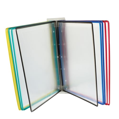 NOLITOY Wandmontierter Wandordnerhalter Transparentes Hängeregister Flexibler Datei Organizer für Büro Schule Zuhause Platzsparend und Vielseitig Einsetzbar von NOLITOY