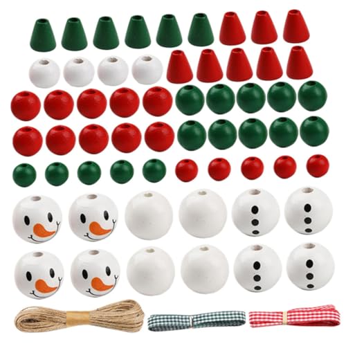 NOLITOY Weihnachtliche Schneemann Holzperlen Set Teilig DIY Dekoration mit Konischen Runden Holzperlen für Kreative Weihnachtsbaum und Winterbasteleien Wiederverwendbar Naturbelassen NOLITOY Weihnachtliche Schneemann Holzperlen Set Teilig DIY Dekoration mit Konischen Runden Holzperlen für Kreative Weihnachtsbaum und Winterbasteleien Wiederverwendbar Naturbelassen von NOLITOY