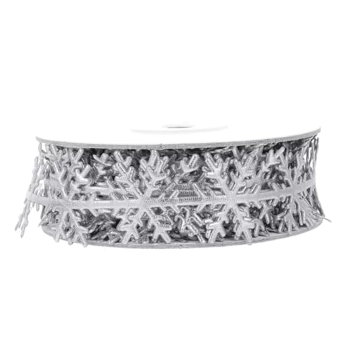NOLITOY Weihnachtliches Geschenkband Gold Silber Schneeflocken Muster Flexibles Polyester Dekoband für Geschenkverpackung Haarschleifen DIY Basteln und Festdeko Langlebig Einfach NOLITOY Weihnachtliches Geschenkband Gold Silber Schneeflocken Muster Flexibles Polyester Dekoband für Geschenkverpackung Haarschleifen DIY Basteln und Festdeko Langlebig Einfach von NOLITOY
