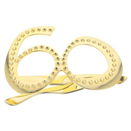 NOLITOY digitale Brille Lustige Geburtstagsparty-Brille Disko Rosa Herzbrille Brille mit der Nummer 60 Farben Party-Requisiten für Photobooth Neuartige Brillen-Foto-Requisiten Abs Golden NOLITOY digitale Brille Lustige Geburtstagsparty-Brille Disko Rosa Herzbrille Brille mit der Nummer 60 Farben Party-Requisiten für Photobooth Neuartige Brillen-Foto-Requisiten Abs Golden von NOLITOY