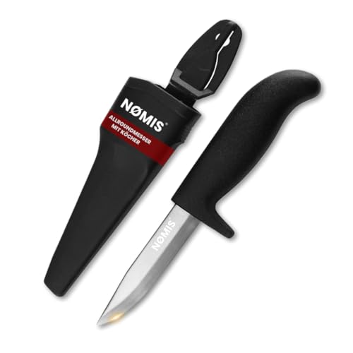 NØMIS Angelmesser Fischermesser | 10 cm Edelstahlklinge | Ideal auch als Gartenmesser oder Schnitzmesser | Outdoor Messer mit Köcher | Arbeitsmesser | Robust, scharf und preiswert NØMIS Angelmesser Fischermesser | 10 cm Edelstahlklinge | Ideal auch als Gartenmesser oder Schnitzmesser | Outdoor Messer mit Köcher | Arbeitsmesser | Robust, scharf und preiswert von NØMIS