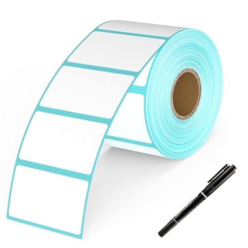 Etiketten Selbstklebend Haushaltsetiketten Klebeetiketten Tiefkühletiketten Aufkleber Weiß für Lebensmittelbehälter, Gläser, Speisekammerorganisation, 4 x 3 cm Rechteckig, 800pcs von NONEOYNO