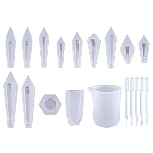 1 Set Kristall-Epoxidharz-Form, Pendelguss, Silikon, handgefertigte Ohrringe, Halsketten, Anhänger, Schmuckherstellungswerkzeuge von NONGYU