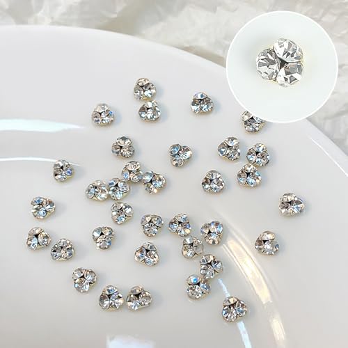 10 Stück modische Glaskunst-Charms, Kristall-Strasssteine, Strasssteine, Maniküre, Dekoration, Kunstkristalle, Schmuckzubehör, Kristall für Nägel, Dekoration, Zubehör von NONGYU