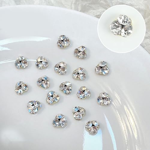 10 Stück modische Glaskunst-Charms, Kristall-Strasssteine, Strasssteine, Maniküre, Dekoration, Kunstkristalle, Schmuckzubehör, Kristall für Nägel, Dekoration, Zubehör 10 Stück modische Glaskunst-Charms, Kristall-Strasssteine, Strasssteine, Maniküre, Dekoration, Kunstkristalle, Schmuckzubehör, Kristall für Nägel, Dekoration, Zubehör von NONGYU