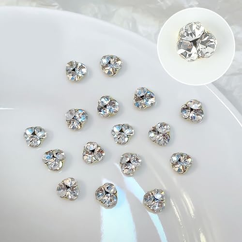 10 Stück modische Glaskunst-Charms, Kristall-Strasssteine, Strasssteine, Maniküre, Dekoration, Kunstkristalle, Schmuckzubehör, Kristall für Nägel, Dekoration, Zubehör 10 Stück modische Glaskunst-Charms, Kristall-Strasssteine, Strasssteine, Maniküre, Dekoration, Kunstkristalle, Schmuckzubehör, Kristall für Nägel, Dekoration, Zubehör von NONGYU