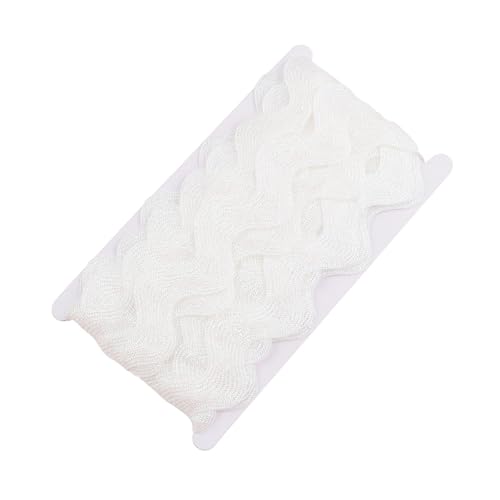 9,1 m S-förmiges Polyester-Näh-Fransenborte 25 mm gewelltes Gurtband für Kleidung, Taschen, Vorhang, Dekoration, Nähen, Handwerk, S-förmiges Polyesterband von NONGYU