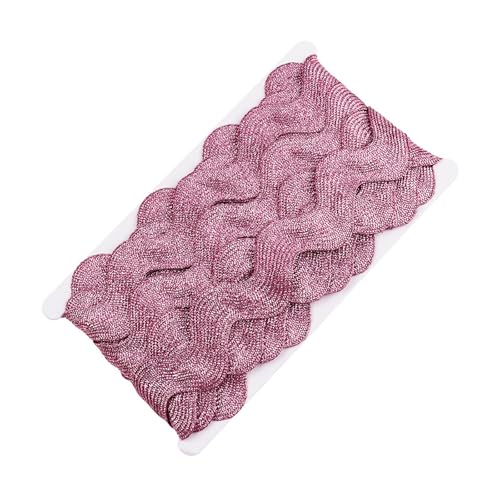 9,1 m S-förmiges Polyester-Näh-Fransenborte 25 mm gewelltes Gurtband für Kleidung, Taschen, Vorhang, Dekoration, Nähen, Handwerk, S-förmiges Polyesterband von NONGYU