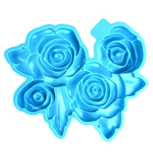 Epoxidharz-Form mit Rosenblüten, Antihaftbeschichtung, Heimdekoration, Gips, Tischdekoration, Werkzeug von NONGYU