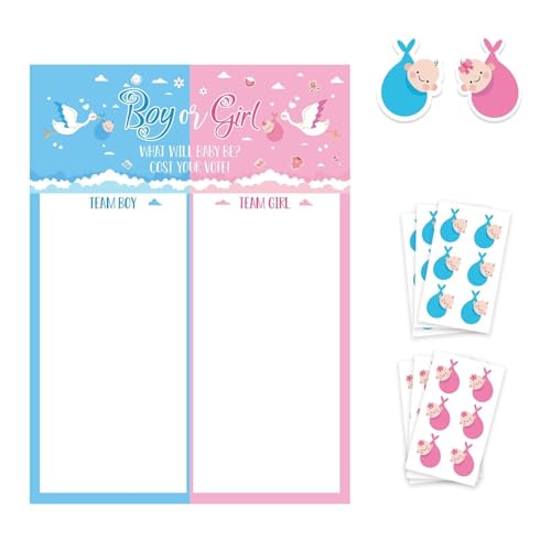 Gender Reveal Rubbelkarten Ankündigung Junge oder Mädchen, lustiges Spiel, Tombola-Karte, Partyzubehör für Familie und Freunde von NONGYU