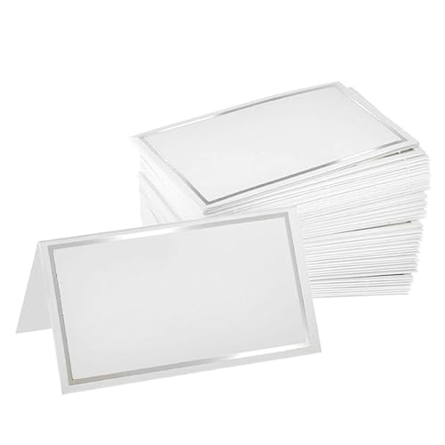 NONGYU 50 Stück elegante Tischkarten mit Goldrand, Namenskarten für Hochzeiten, Bankette, Abendessen, Partys und Festivals von NONGYU