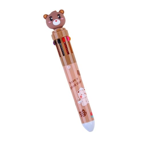 NONGYU Druckkugelschreiber Lovely Bear Kugelschreiber 0,5 mm 10 in 1 mehrfarbiger Stift Schreibstift Büro Schulbedarf NONGYU Druckkugelschreiber Lovely Bear Kugelschreiber 0,5 mm 10 in 1 mehrfarbiger Stift Schreibstift Büro Schulbedarf von NONGYU