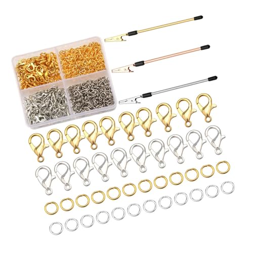 NONGYU Karabinerverschluss und Binderinge, Schmuckherstellung, Zubehör für handgefertigte Armbänder, Halsketten, Schlüsselanhänger von NONGYU