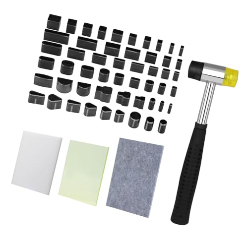 NONGYU Lederwerkzeuge, Lederschnitzwerkzeug, Leder-Stempelwerkzeuge mit Hammerschneidematte, Lederlochwerkzeug für Handwerk, Lederwerkzeuge mit Hammer, Lederlochwerkzeug, Lederstempelwerkzeuge NONGYU Lederwerkzeuge, Lederschnitzwerkzeug, Leder-Stempelwerkzeuge mit Hammerschneidematte, Lederlochwerkzeug für Handwerk, Lederwerkzeuge mit Hammer, Lederlochwerkzeug, Lederstempelwerkzeuge von NONGYU