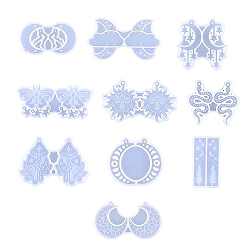 Silikon-Schlüsselanhänger-Form, baumelnde Ohrringe, Harz-Form, Mond, Epoxidharz, Gießform für Anhänger, Schlüsselanhänger, Schmuckherstellung Silikon-Schlüsselanhänger-Form, baumelnde Ohrringe, Harz-Form, Mond, Epoxidharz, Gießform für Anhänger, Schlüsselanhänger, Schmuckherstellung von NONGYU