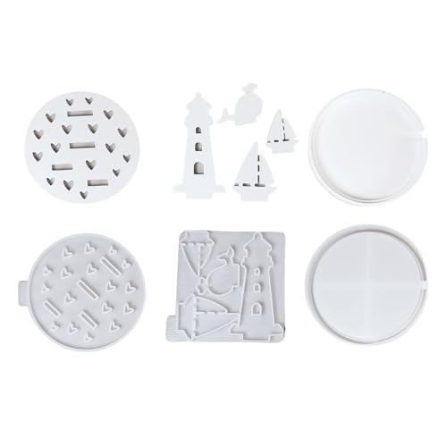 Silikonform in Leuchtturmform, handgefertigt, Ornament-Formen für Seife, Schokolade und Bastelformen, 3 Stück von NONGYU