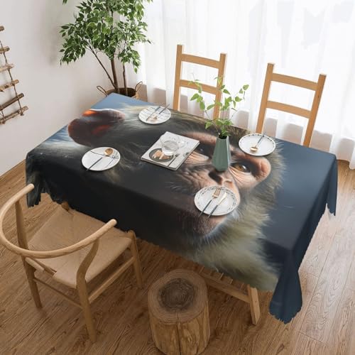 NONHAI Tischdecke für rechteckige Tische, Affen-Tischdecken, knitterfrei, Tischdecke für Küche, 137,2 x 182,9 cm, Tischdecke für Esszimmer, Bauernhaus, Dekoration, Tischdecke NONHAI Tischdecke für rechteckige Tische, Affen-Tischdecken, knitterfrei, Tischdecke für Küche, 137,2 x 182,9 cm, Tischdecke für Esszimmer, Bauernhaus, Dekoration, Tischdecke von NONHAI
