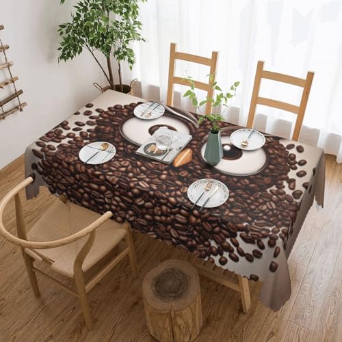 NONHAI Tischdecke für rechteckige Tische, Kaffeebohnen-Eule, knitterfrei, Tischdecke für Küche, 137,2 x 182,9 cm, Tischdecke für Esszimmer, Bauernhaus, Dekoration, Tischdecke NONHAI Tischdecke für rechteckige Tische, Kaffeebohnen-Eule, knitterfrei, Tischdecke für Küche, 137,2 x 182,9 cm, Tischdecke für Esszimmer, Bauernhaus, Dekoration, Tischdecke von NONHAI