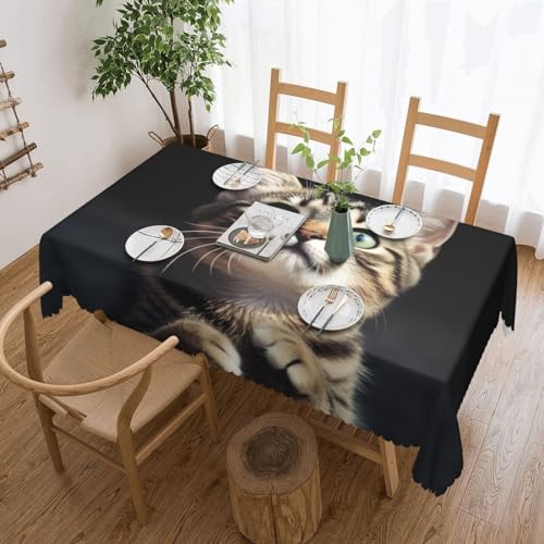 NONHAI Tischdecke für rechteckige Tische, Katzentischdecken, knitterfrei, Tischdecke für Küche, 137,2 x 182,9 cm, Tischdecke für Esszimmer, Bauernhaus, Dekoration, Tischdecke NONHAI Tischdecke für rechteckige Tische, Katzentischdecken, knitterfrei, Tischdecke für Küche, 137,2 x 182,9 cm, Tischdecke für Esszimmer, Bauernhaus, Dekoration, Tischdecke von NONHAI
