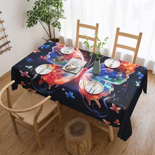 NONHAI Tischdecke für rechteckige Tische, Musika-Schmetterling-Tischdecken, knitterfrei, Tischdecke für Küche, 137,2 x 182,9 cm, Tischdecke für Esszimmer, Bauernhaus, Dekoration, Tischdecke NONHAI Tischdecke für rechteckige Tische, Musika-Schmetterling-Tischdecken, knitterfrei, Tischdecke für Küche, 137,2 x 182,9 cm, Tischdecke für Esszimmer, Bauernhaus, Dekoration, Tischdecke von NONHAI