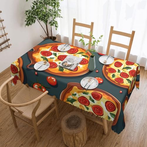 NONHAI Tischdecke für rechteckige Tische, Pizza-Lebensmittel-Tischdecken, knitterfrei, Tischdecke für Küche, 137,2 x 182,9 cm, Tischdecke für Esszimmer, Bauernhaus, Dekoration, Tischdecke NONHAI Tischdecke für rechteckige Tische, Pizza-Lebensmittel-Tischdecken, knitterfrei, Tischdecke für Küche, 137,2 x 182,9 cm, Tischdecke für Esszimmer, Bauernhaus, Dekoration, Tischdecke von NONHAI