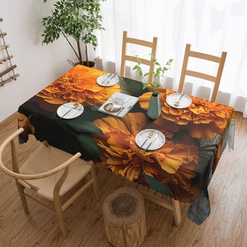 NONHAI Tischdecke für rechteckige Tische, Ringelblumen-Tischdecken, knitterfrei, Tischdecke für Küche, 137,2 x 182,9 cm, Tischdecke für Esszimmer, Bauernhaus, Dekoration, Tischdecke NONHAI Tischdecke für rechteckige Tische, Ringelblumen-Tischdecken, knitterfrei, Tischdecke für Küche, 137,2 x 182,9 cm, Tischdecke für Esszimmer, Bauernhaus, Dekoration, Tischdecke von NONHAI