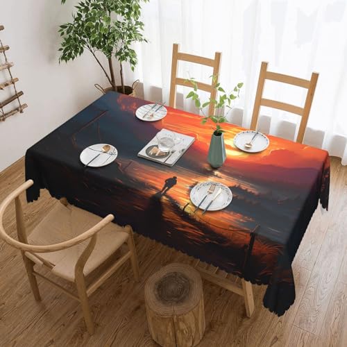 NONHAI Tischdecke für rechteckige Tische, Sonnenuntergang-Kunst-Tischdecken, knitterfrei, Tischdecke für Küche, 137,2 x 182,9 cm, Tischdecke für Esszimmer, Bauernhaus, Dekoration, Tischdecke NONHAI Tischdecke für rechteckige Tische, Sonnenuntergang-Kunst-Tischdecken, knitterfrei, Tischdecke für Küche, 137,2 x 182,9 cm, Tischdecke für Esszimmer, Bauernhaus, Dekoration, Tischdecke von NONHAI