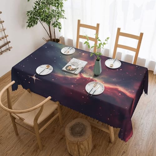 NONHAI Tischdecke für rechteckige Tische, Sternfeld im Weltraum, knitterfrei, Tischdecke für Küche, 137,2 x 182,9 cm, Tischdecke für Esszimmer, Bauernhaus, Dekoration, Tischdecke NONHAI Tischdecke für rechteckige Tische, Sternfeld im Weltraum, knitterfrei, Tischdecke für Küche, 137,2 x 182,9 cm, Tischdecke für Esszimmer, Bauernhaus, Dekoration, Tischdecke von NONHAI