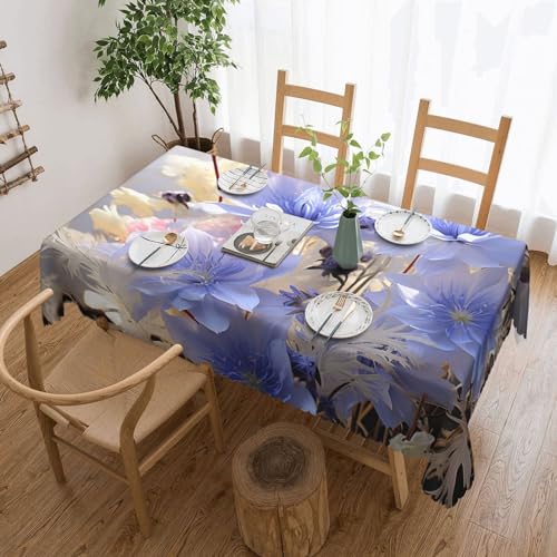 NONHAI Tischdecke für rechteckige Tische, pastellfarbene Kornblumen-Tischdecken, knitterfrei, Tischdecke für Küche, 137,2 x 182,9 cm, Tischdecke für Esszimmer, Bauernhaus, Dekoration, Tischdecke NONHAI Tischdecke für rechteckige Tische, pastellfarbene Kornblumen-Tischdecken, knitterfrei, Tischdecke für Küche, 137,2 x 182,9 cm, Tischdecke für Esszimmer, Bauernhaus, Dekoration, Tischdecke von NONHAI