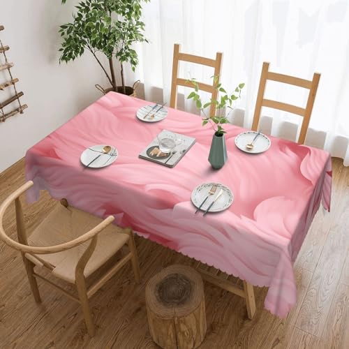 NONHAI Tischdecke für rechteckige Tische, rosa Hintergrund, knitterfrei, Tischdecke für Küche, 137,2 x 182,9 cm, Tischdecke für Esszimmer, Bauernhaus, Dekoration, Tischdecke NONHAI Tischdecke für rechteckige Tische, rosa Hintergrund, knitterfrei, Tischdecke für Küche, 137,2 x 182,9 cm, Tischdecke für Esszimmer, Bauernhaus, Dekoration, Tischdecke von NONHAI