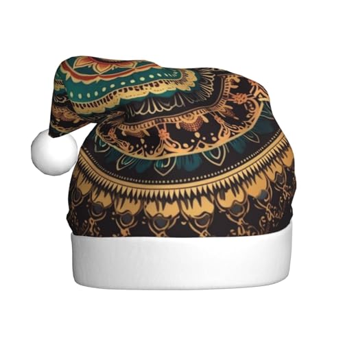 NONHAI Weihnachtsmannmütze, Mandala-Weihnachtsmütze, Weihnachtsmütze für Erwachsene, Uni, Samt, klassische Weihnachtsmannmütze für Weihnachten, Neujahr NONHAI Weihnachtsmannmütze, Mandala-Weihnachtsmütze, Weihnachtsmütze für Erwachsene, Uni, Samt, klassische Weihnachtsmannmütze für Weihnachten, Neujahr von NONHAI